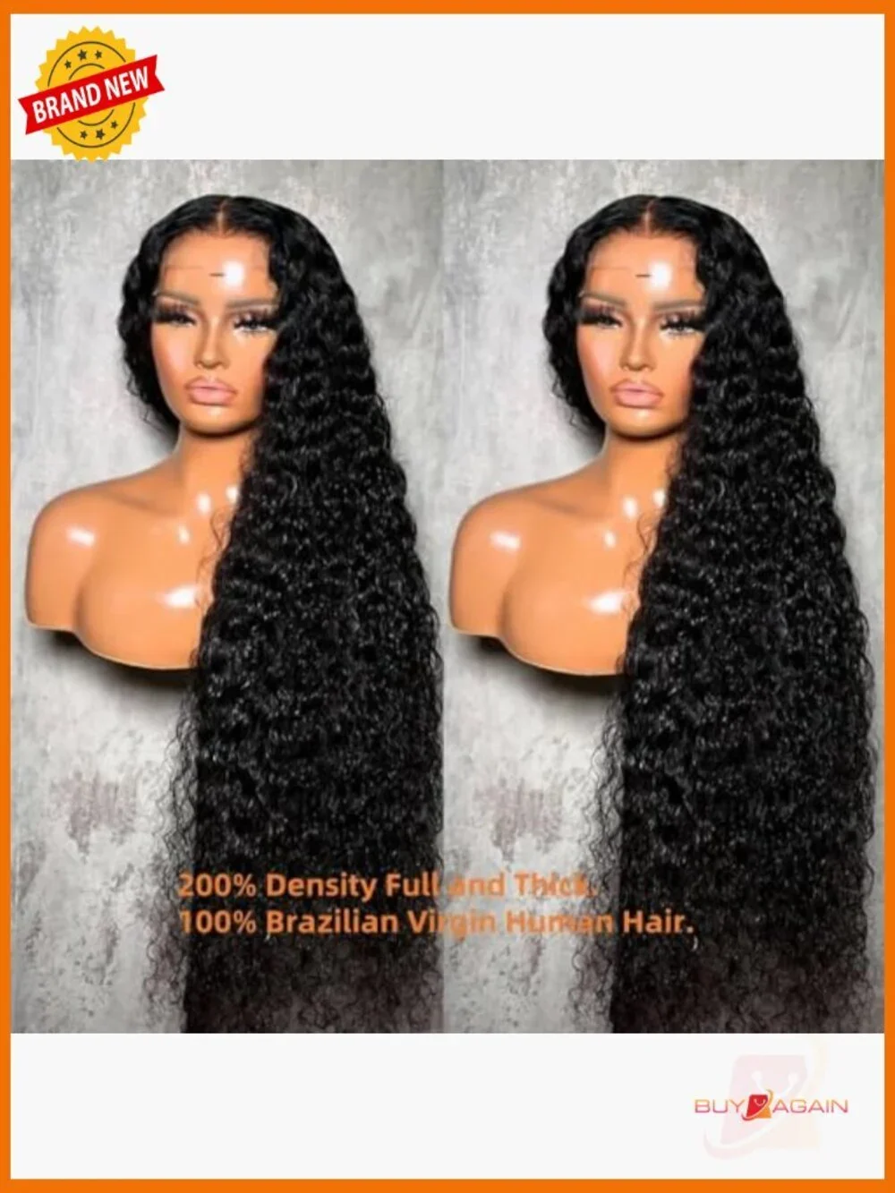 Water Wave Lace Front Wig 13x6 HD Human Hair 200 Density Pre Plucked